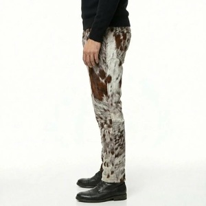Pantalon en cuir de vachette à poils longs sur mesure haut de gamme pour homme, pantalon en fourrure de vache véritable pour vêtements de cowboy occidentaux de luxe - Product Image 4