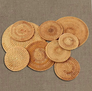 Best Quality Rattan <b>Coaster</b> Placemat Pad <b>Coasters</b> Kitchen Table Mats New Design Rattan <b>Coaster</b> <b>Drink</b> Accessories - Product Image 5
