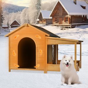 Cuccia per Cani da Esterno Grande 153 cm, con Rivestimento Invernale Isolato, Impermeabile, per Cani di Taglia Media e Grande, Cuccia per Barboncini e Bassotti - Product Image 3
