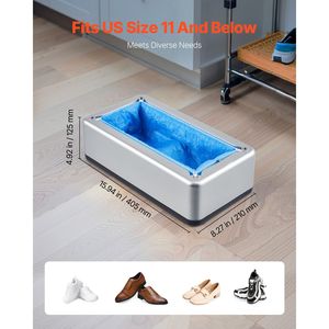Distributeur automatique de couvre-chaussures de sécurité avec 100 couvre-chaussures jetables antidérapants, convient à la taille US 11 - Product Image 4