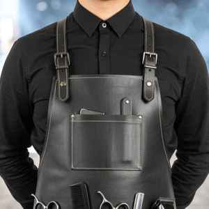 Delantal de trabajo de cuero de vaca engrosado para trabajos pesados - Delantal de taller profesional multifunción a prueba de olores para metal - Product Image 3