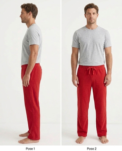Polyester/Cotton Sleepwear <b>Trouser</b> Pajamas <b>Men</b> High <b>Drawstring</b> Waist Straight Lightweight Winter Homewear - Product Image 3