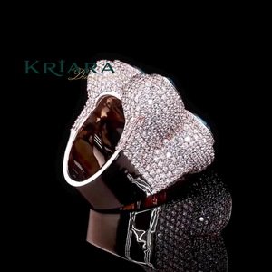Bague Cocktail Papillon en Moissanite, Sertie Pavé, Argent 925, Bijou de Luxe pour Femme, Idéal Soirée - Product Image 6