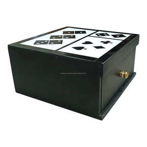 Jeu de dominos de luxe en résine fait main avec jeu de cartes et dés, pièces de jeu durables avec tiroir - Product Image 4