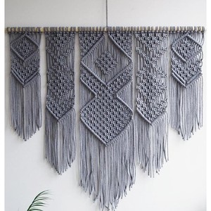 Art mural en macramé en coton fait main |   Design géométrique |   Vente en gros depuis l'Inde - Product Image 1