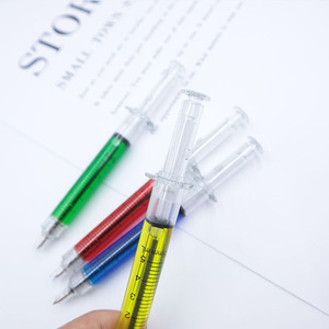 Syringe Shape Ballpoint <b>Pen</b> 0.7mm Plastic Novelty <b>Pen</b> Custom Logo Promotional Medical <b>Gift</b> <b>Pen</b> Bulk - Product Image 2