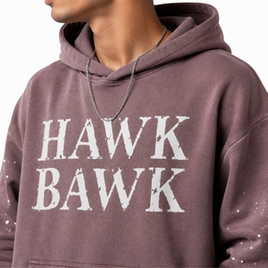 Sweat à capuche zippé oversize pour homme en molleton de coton épais, avec effet délavé vintage et strass, style streetwear, avec poches, idéal pour l'hiver - Product Image 4
