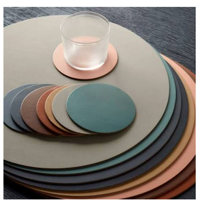 Sets de table ronds en feutre non tissé, diamètre 400 mm, couleur unie, antidérapants, pour la décoration de table à manger, sur mesure - Product Image 3