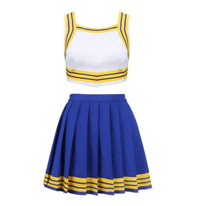 Uniforme de cheerleading personnalisable pour filles, anti-plis, par sublimation, en coton respirant et confortable, avec logo personnalisé - Product Image 1