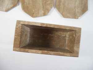 Posavasos de Mármol Marrón Estilo Vintage, Juego de Posavasos de Piedra Natural Resistente con Soporte - Product Image 3