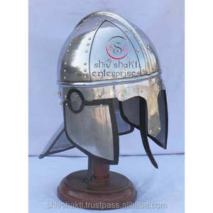 Casque Viking Normand Médiéval en Métal Poli Argenté – Armure de Guerrier pour Noël, Nouvel An, Halloween, Fête – Cadeau - Product Image 3