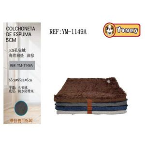Colchón de espuma para mascotas Yommy de 5 cm de grosor, color azul profundo, con funda extraíble con cremallera para perros - Product Image 4