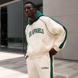 Custom Logo Unisex Hooded <b>2</b> <b>1</b> Printed Tracksuit Set for Green 100% Polyester Casual <b>Sweatshirt</b> Joggers Full Sleeve Autumn Wear - Product Image 6