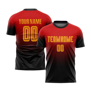 Camisetas de Fútbol Unisex en Oferta, Uniformes de Fútbol Transpirables con Estampado Sublimado, Cuello en V, Manga Corta, Nombre del Equipo Personalizado, Económicas - Product Image 4