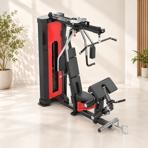 Equipo de Gimnasio Multifuncional para el Hogar, Máquina de Entrenamiento de Fuerza para Todo el Cuerpo, Estructura de Hierro Roja y Negra, Uso Unisex, Piernas, Glúteos, Pecho - Product Image 1