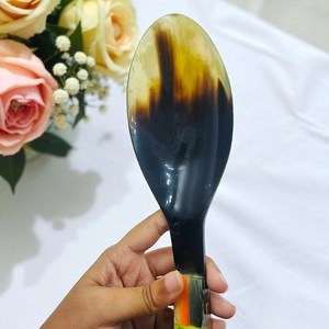 Cuillère et fourchette à salade tendance en corne naturelle, manche en os, faits à la main, outils de salade de haute qualité, prix très abordable, fabriqués en Inde - Product Image 4