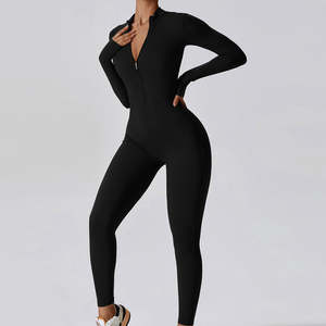 Body Deportivo Sin Cierre y Sin Costuras para Mujer, Mono de Manga Larga para Yoga y Gimnasio, Conjunto Deportivo Elástico y Cómodo - Product Image 1