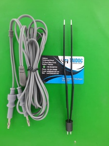 Pinzas bipolares de bayoneta anguladas hacia arriba de acero inoxidable + cable bipolar universal, instrumento quirúrgico CE, instrumentos quirúrgicos básicos - Product Image 2