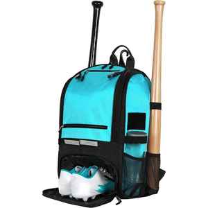 Sac à dos de baseball à roulettes grande capacité, nouveau design, logo personnalisé, porte-batte, rangement pour casque et chaussures, sac d'équipement extérieur pour joueurs - Product Image 4