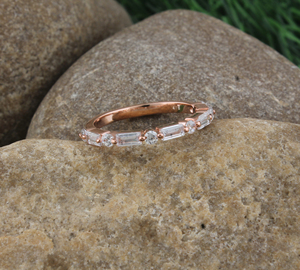 Anillo Minimalista de Circonita Cúbica al por Mayor, Anillo Apilable Delgado Chapado en Plata 925, Anillo de Eternidad de Circonita Cúbica para Mujer, Joyería al por Mayor - Product Image 5