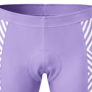 Lavender <b>White</b> Custom <b>Cycling</b> <b>Jersey</b> Shorts Set Short Sleeve Full Zip Quick Dry Padded Bicycle Uniform Team Racing Training - Product Image 6