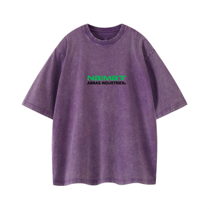 เสื้อยืดแขนสั้นโอเวอร์ไซส์ผู้ชาย พิมพ์ลายตัวอักษรด้านหน้า เสื้อผ้าฝ้ายเจอร์ซีย์ลำลอง Naimat Abbas Industries - Product Image 4