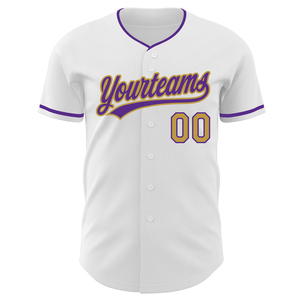 Custom White Full Button Baseball Jersey-Lightweight Moisture Wicking 100% Polyester Breathable Printed Unisex Adult - Product Image 4