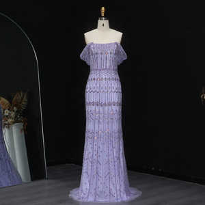 Jancember LSZ291 güzel tekne boyun kristal akşam balo parti elbiseler - Product Image 6