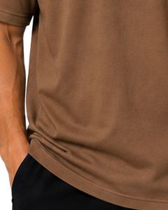 เสื้อยืดแขนสั้นคอกลมสีน้ำตาลสำหรับผู้ชาย ทรงแร็กแลน เรียบง่าย สไตล์สตรีทแวร์ รับสกรีนโลโก้ ทรงโอเวอร์ไซส์ แฟชั่น นุ่มสบาย พรีเมียม เสื้อยืดฤดูร้อน - Product Image 6