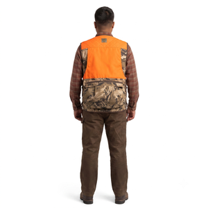 Chaleco de Caza de Algodón Encerado con Camuflaje Naranja Brillante para Hombre, con Bolsillo para Caza - Product Image 2