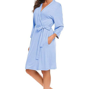 Peignoirs pour femmes en satin noir uni, manches kimono, ceinture à nouer, tissu soyeux et doux, style nuptial, qualité confortable et luxueuse - Product Image 5