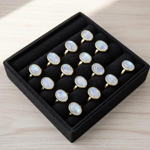 New Trendy <b>Moonstone</b> Brass Bezel <b>Rings</b> , Wholesale Handmade All sizes bulk <b>Rings</b> for women Factory Hot Selling - Product Image 3