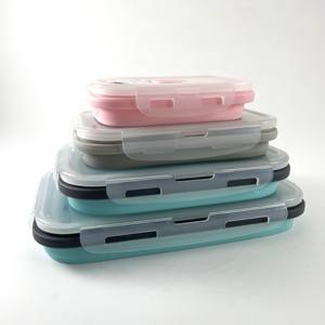 Lonchera Rectangular Plegable – Silicona de Grado Alimenticio, Apta para Lavavajillas y Ahorra Espacio, Bento para Oficina, Escuela y Picnics - Product Image 4