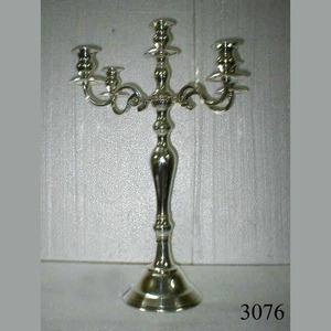 Heavy Duty Crystal 3 Arm Candelabra <b>Candle</b> Stand for Dining Table Wedding and Event Decoration - Product Image 2