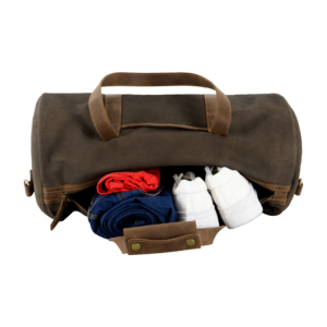 Vintage Waxed Canvas & Crazy Horse Leather Travel Duffel <b>Bag</b> Large Capacity Weekend <b>Overnight</b> <b>Bag</b> Custom Gym Business Travel Lug - Product Image 5