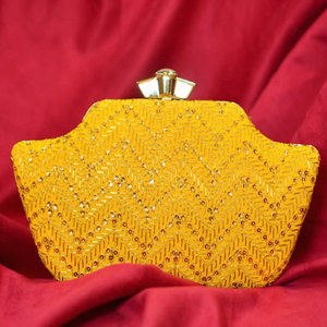 Pochette de soirée vintage indienne de style royal, en métal argenté fait main, avec bandoulière, idéale pour les mariages et les événements. - Product Image 1