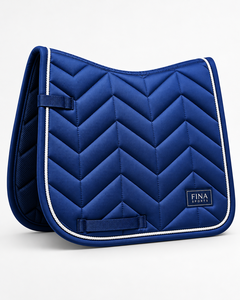 Fina Sports - Sudadero para Caballo Acolchado Azul Marino con Cordón Blanco, Cintura Baja y Ligero - Product Image 1