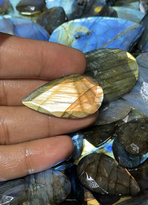 Multi Labradorite Faceted Cut Natural Mix Shape Healing Stone Jewelry Making Flat <b>Back</b> for All Sizes - Product Image 4