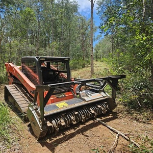 Heavy Duty Kubota Skid Steer With High Efficiency Forestry Mulcher Ideal For Clearing Trees Thick <b>Brush</b> And Dense <b>Vegetation</b> - Product Image 5