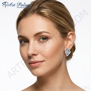 Pendientes de Plata 925 con Forma de Corazón y Cristales de Estrás, Joyería Romántica para Mujer, Ideal para Bodas - Product Image 3