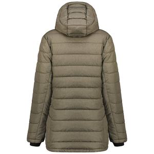 Hooded Puffer Jacket Solid Color Windproof Winter Casual Zipper Closure Thick Polyester Wadding Regular Fit - Product Image 2