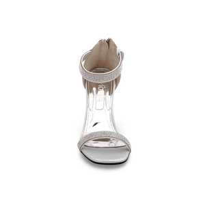 Sandalia de tacón de fantasía plateada para uso nupcial modelo FN5750 - Product Image 1