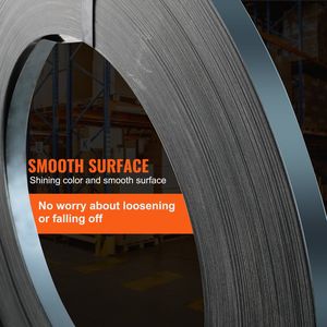 Nastro in Acciaio per Imballaggio ad Alta Resistenza, 776 kg di Forza di Rottura, Rotolo da 4,17 m x 1,90 cm x 0,05 cm per Legatura Pallet - Product Image 6