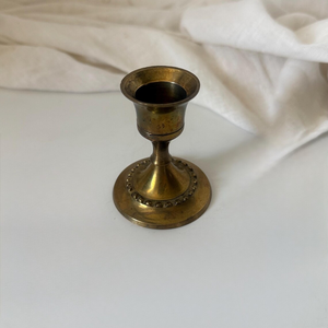 <b>Brass</b> <b>Candlestick</b> Holder Single Taper Candle Stand Heat Resistant Home Decoration <b>Antique</b> Style Tabletop - Product Image 1