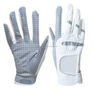 Guante de golf de mano derecha de material PU de alta calidad con logotipo personalizado, cuero sintético transpirable, Impresión de silicona para hombres y mujeres, deportes - Product Image 1