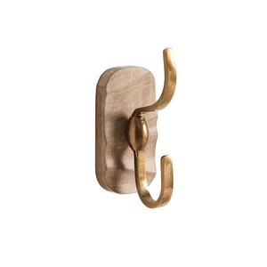 <b>Wall</b> Decor Luxury Coat Hook OEM Support Rust Free Brass Hooks <b>Bathroom</b> <b>Wall</b> And Door Mount Antique Hook Multifunction Style - Product Image 1