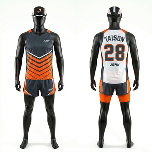 Uniforme de Running para Hombre, 150 GSM, Transpirable, Poliéster, Diseño de Paneles Sublimados, Logotipo Personalizado por Transferencia de Calor - Product Image 4