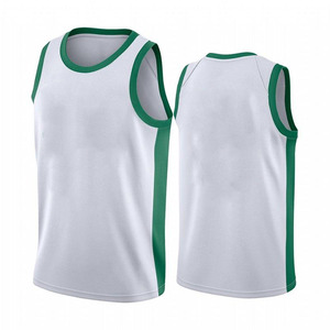 Maillot de basket-ball unisexe personnalisé, col en V, sans manches, en maille blanche, séchage rapide, respirant, imprimé par transfert thermique, vêtements de sport professionnels - Product Image 3