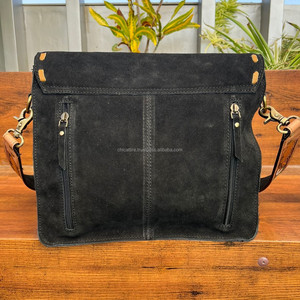 Vente chaude Portable usiné à la main en cuir suédé dissimulé transporter sac à bandoulière en cuir véritable grand concepteur épaule femmes sac - Product Image 5