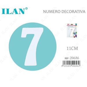 Ilan Numero Decorativo 7 11Cm Per Decorazioni Festa - Product Image 1